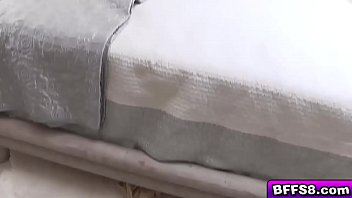 Joselines teen pussy is open as her neighbors huge dildo