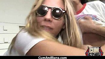 Horny ebony bukkake gangbang 28