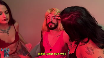 Teacher likes to give ass and suck cock but is afraid of male students so he does it with female students