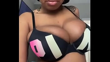 Black slut flashing camera insta model