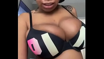 Black slut flashing camera insta model