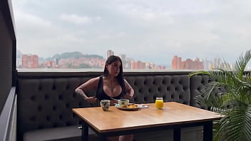 The waiter at the restaurant eats my vagina and fucks me hard