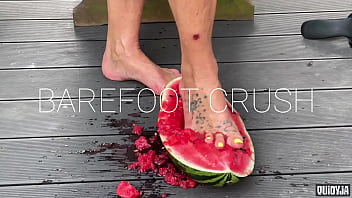 Juicy watermelon crush under my feet
