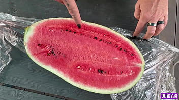 Juicy watermelon crush under my feet