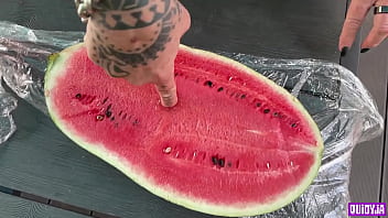 Juicy watermelon crush under my feet