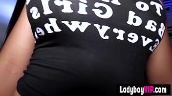 Cute Thailand Shemale Slut Serves Her New Master thumbnail