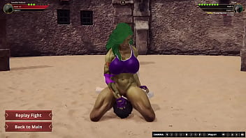 Jennifer vs diana nf3d female mma femdom combat