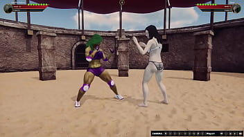 Jennifer vs diana nf3d female mma femdom combat