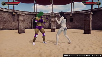 Jennifer vs diana nf3d female mma femdom combat