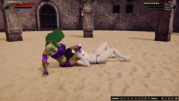 Jennifer vs diana nf3d female mma femdom combat