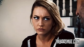 Blonde teen has sex with older guy as a payback for hitting his car