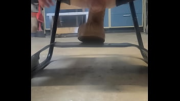 Big hankeys dildo on the bouncy sex chair