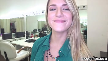 Amateur blonde has perfect hands to jerk off a cock