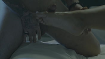 Would you let me jerk you off with my feet until you're empty