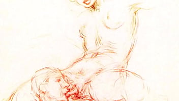 Retro erotic drawings