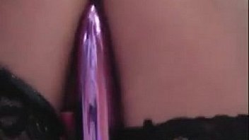 Blonde whore masturbating with a vibrator