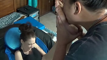 Sarah sanders has these delicious size 8 soles but she is so ticklish she often can't control herself