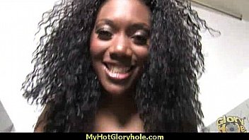Incredible ebony teen blowjob gloryhole audition 10