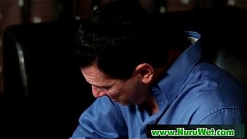 Soapy sensual massage sex for horny client