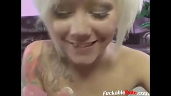 Teen emo masturbates and gets a facial