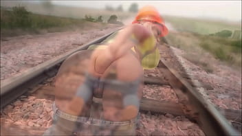 Sam zee railroad tracks play with hammer & anal fisting