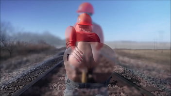 Sam zee railroad tracks play with hammer & anal fisting