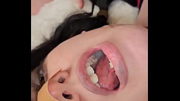 Audible jets of cum land right in kimmi’s mouth as she lies back and gets filled like a good wife she shows it off