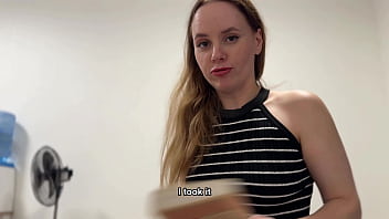 Stepmother caught her stepson with her panties had to fuck her