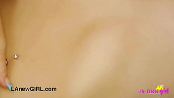 Pretty blonde model naked close up