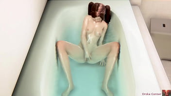 She got way too comfortable in the bathtub