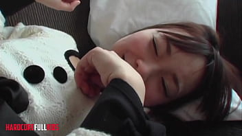 Asian with petite boobs and bushy blowjob and fuck session