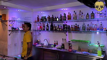 The bartender seduces me and fucks me without a condom