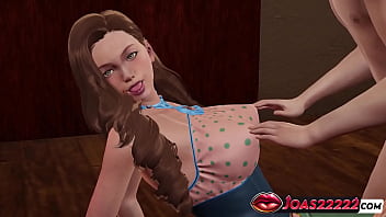 Hot emma huge boobs in pantyhose pov breast massage pussy fingering in piledriver and anal vibrator wet orgasm in honey select 2