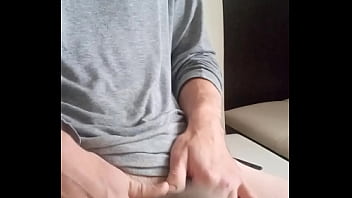 Massive nice white uncut cuck cums many masturbation of a young man