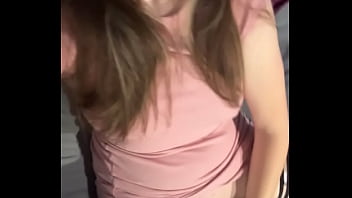 White teen takes big black dildo