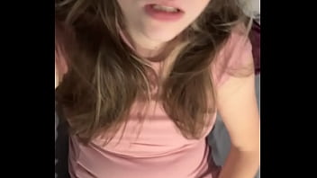 White teen takes big black dildo