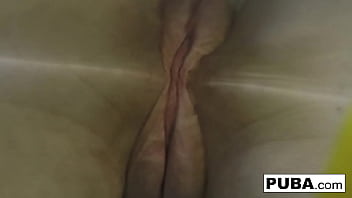 Blonde beba gets wet