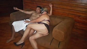 My mature gilf boss invites me to a cabin in the