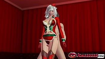 3d christmas animation featuring hot ms santa in festive lingerie thighjob big dick teasing reverse standing sex tied lifting sex ending cum inside her tight pussy a lot of sperm in honey select 2