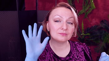 I touch my face and teeth with medical gloves