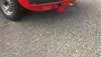 Bimba Siting Barefoot In Her Volkswagen Car Revving The Engine thumbnail