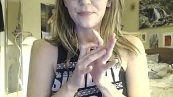 Busty girl with glasses showing her great body