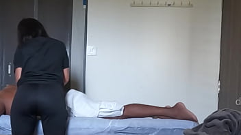 Thai lady jerking cock