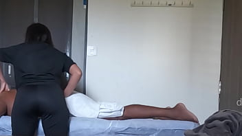 Thai lady jerking cock