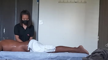 Thai lady jerking cock