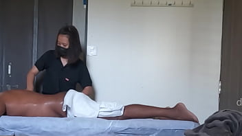 Thai lady jerking cock