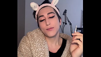Beautiful Crossdersser Smoking Feminization thumbnail