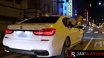 Lusty sidra sage rides hard bbc while in the car