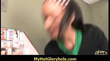 Sucking strangers cocks through a gloryhole 30
