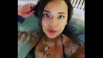 Together at the night pool